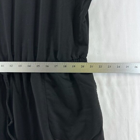 32 Degrees Cool Dress Size 2XL Soft Lux Cinched Waist Short Sleeve Black - Picture 8 of 9